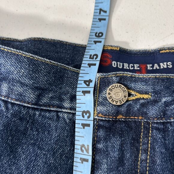 Vtg Source Jeans Mens 38 X 34 Blue Straight Baggy Loose Fit Grunge Y2K - Picture 5 of 10